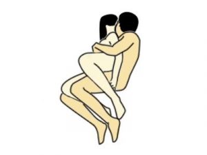 анальный секс при беременности - поза Ложки